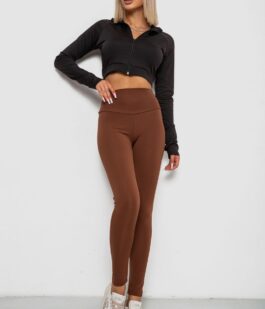 Лосины однотонные, цвет коричневый, 238R57308