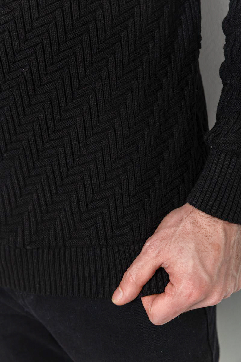 Гольф мужской, цвет черный, 161R696 — изображение 5