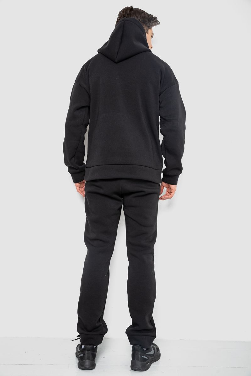 Спортивный костюм мужской на флисе, цвет черный, 177R235-1 — изображение 4