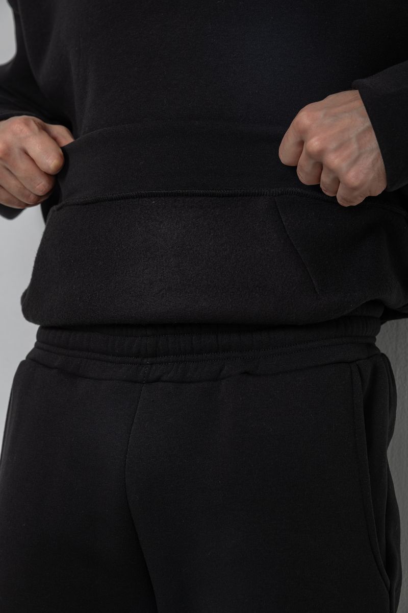 Спортивный костюм мужской на флисе, цвет черный, 177R235-1 — изображение 6