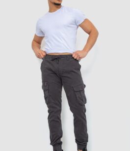 Брюки карго мужские, цвет темно-серый, 244R2073