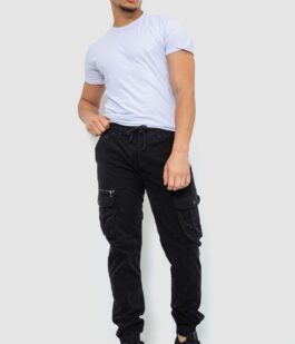 Брюки карго мужские, цвет черный, 244R2073