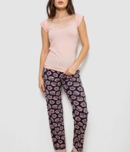 Пижама женская, цвет персиковый, 243R1484-028