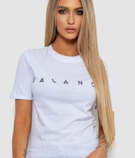 Футболка женская с принтом, цвет белый, 238R57400