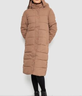 Куртка женская удлиненная, цвет бежевый, 207R006