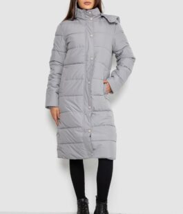 Куртка женская удлиненная, цвет серый, 207R006