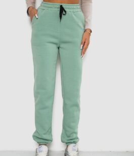 Спортивные штаны женские на флисе, цвет мятный, 238R57011