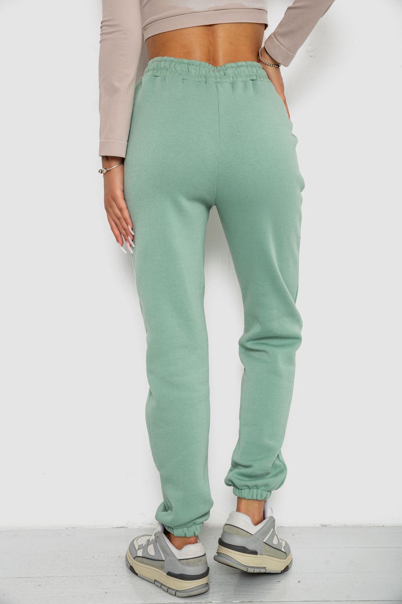 Спортивные штаны женские на флисе, цвет мятный, 238R57011 — изображение 4