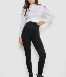 Лосины бесшовные на меху, цвет черный, 139R576