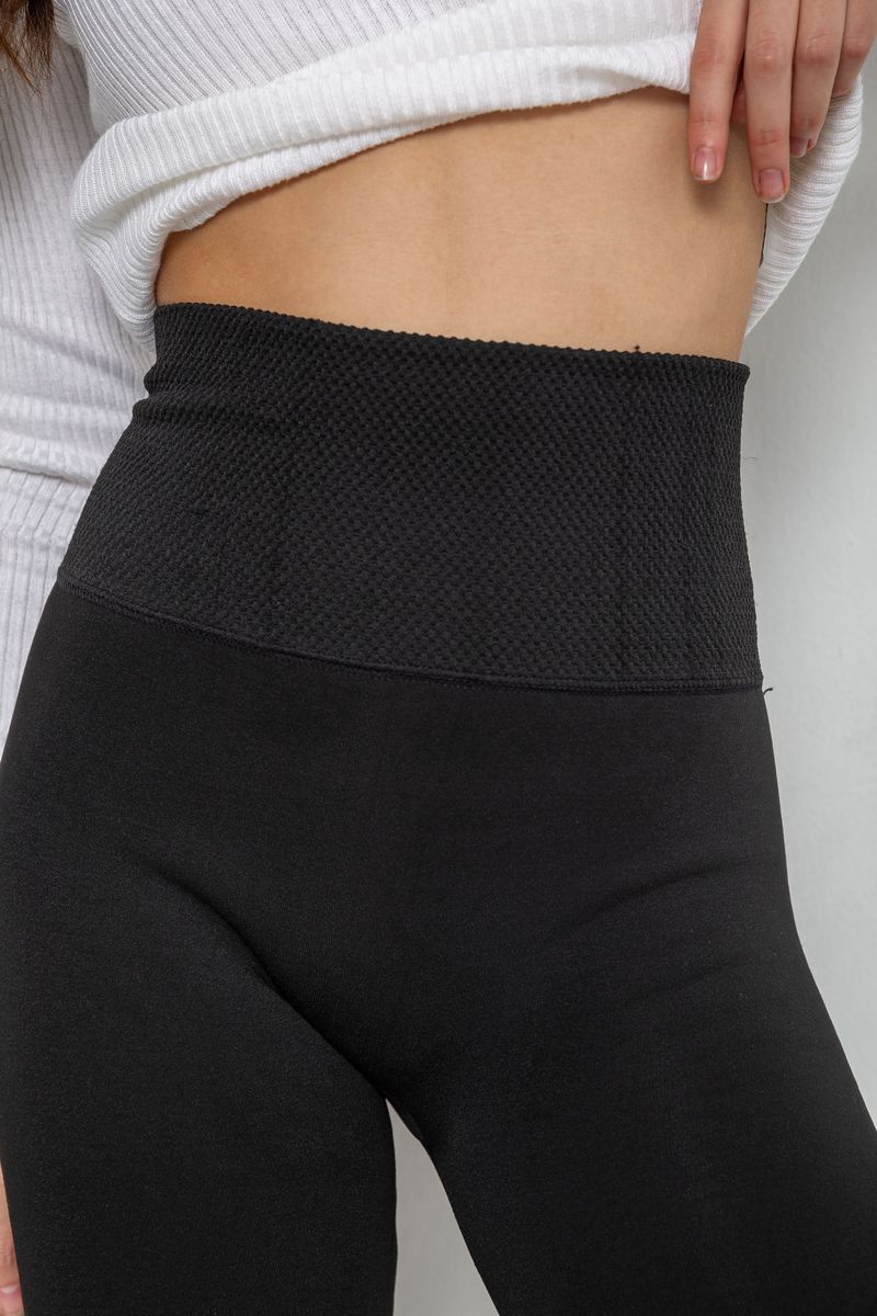 Лосины бесшовные на меху, цвет черный, 139R576 — изображение 5