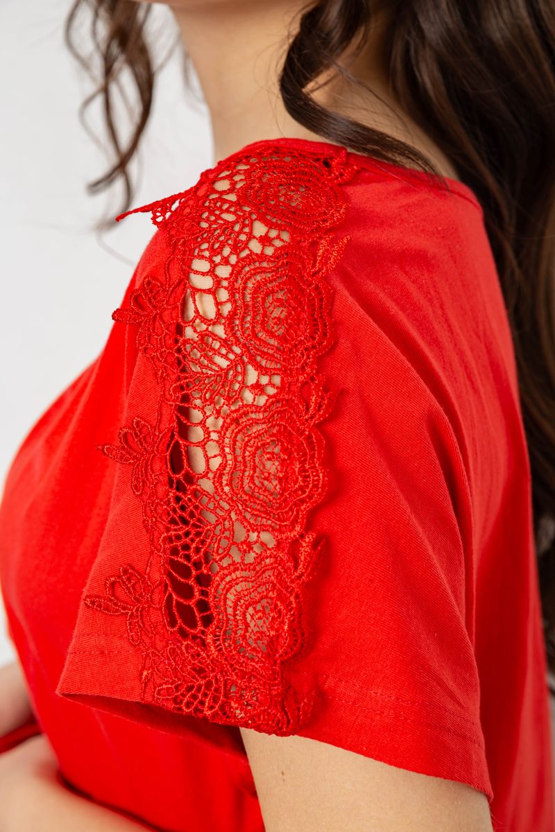 Пижама женская с принтом, цвет красный, 243R1602-006 — изображение 5