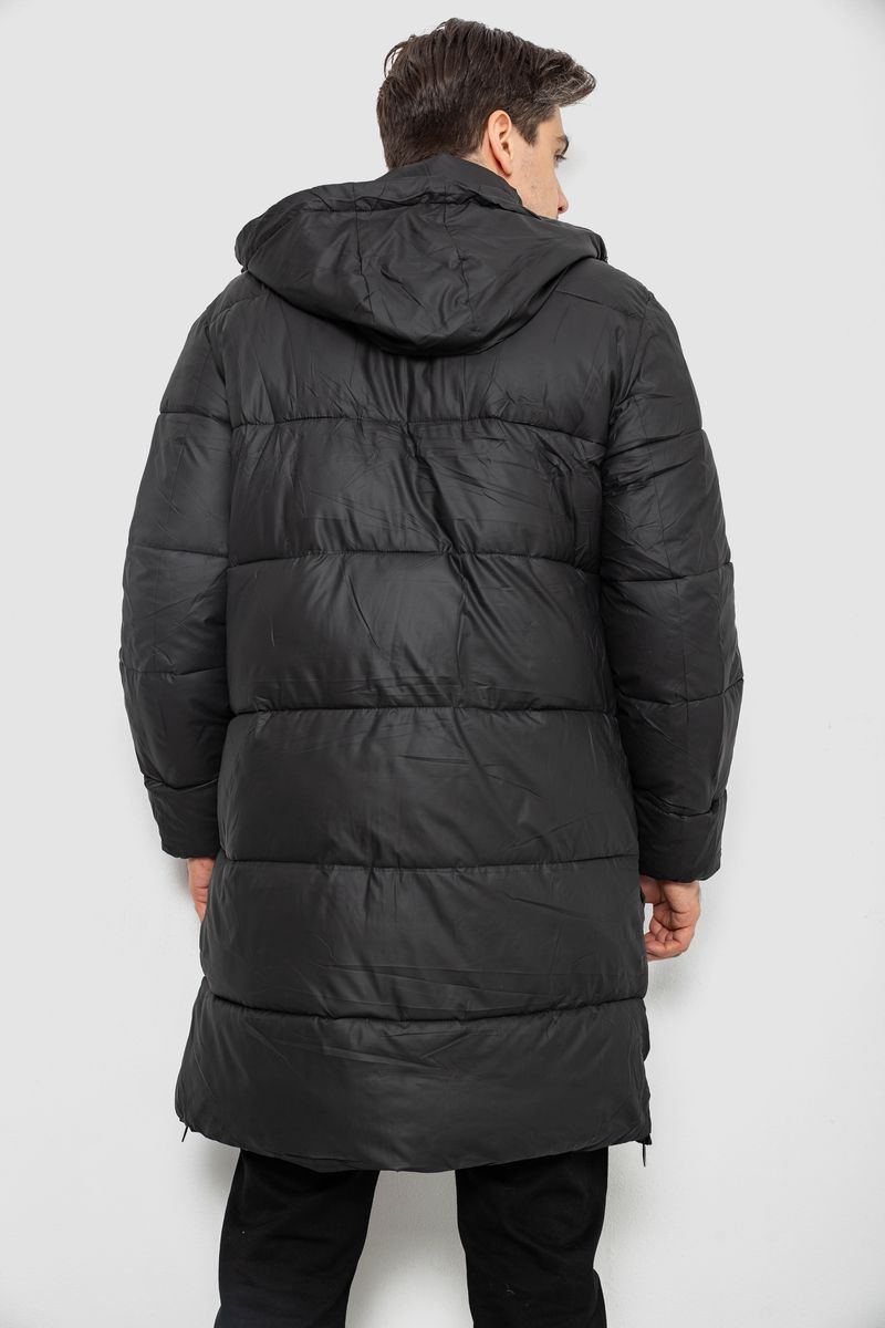 Куртка мужская зимняя удлиненная, цвет черный, 244RH76-30D — изображение 5