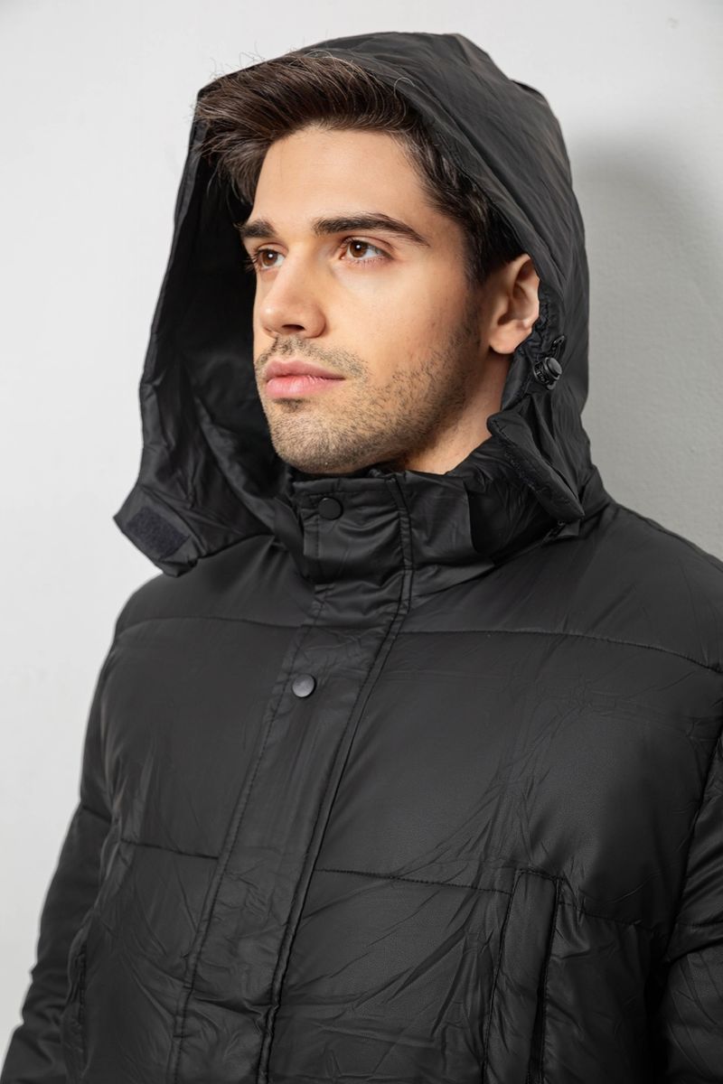 Куртка мужская зимняя удлиненная, цвет черный, 244RH76-30D — изображение 7