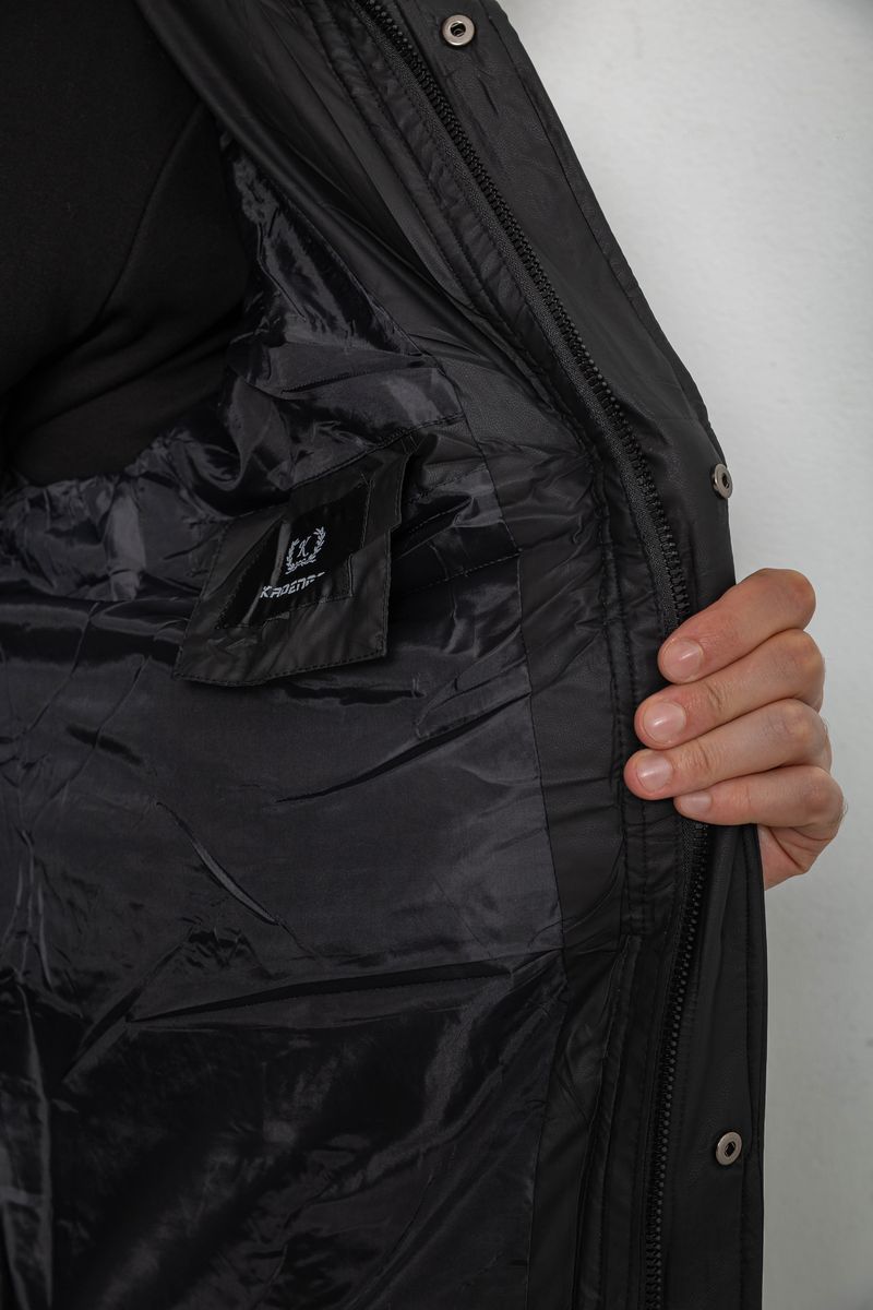 Куртка мужская зимняя удлиненная, цвет черный, 244RH76-30D — изображение 8