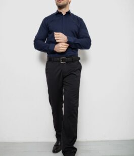 Рубашка мужская однотонная, цвет синий, 186R2072