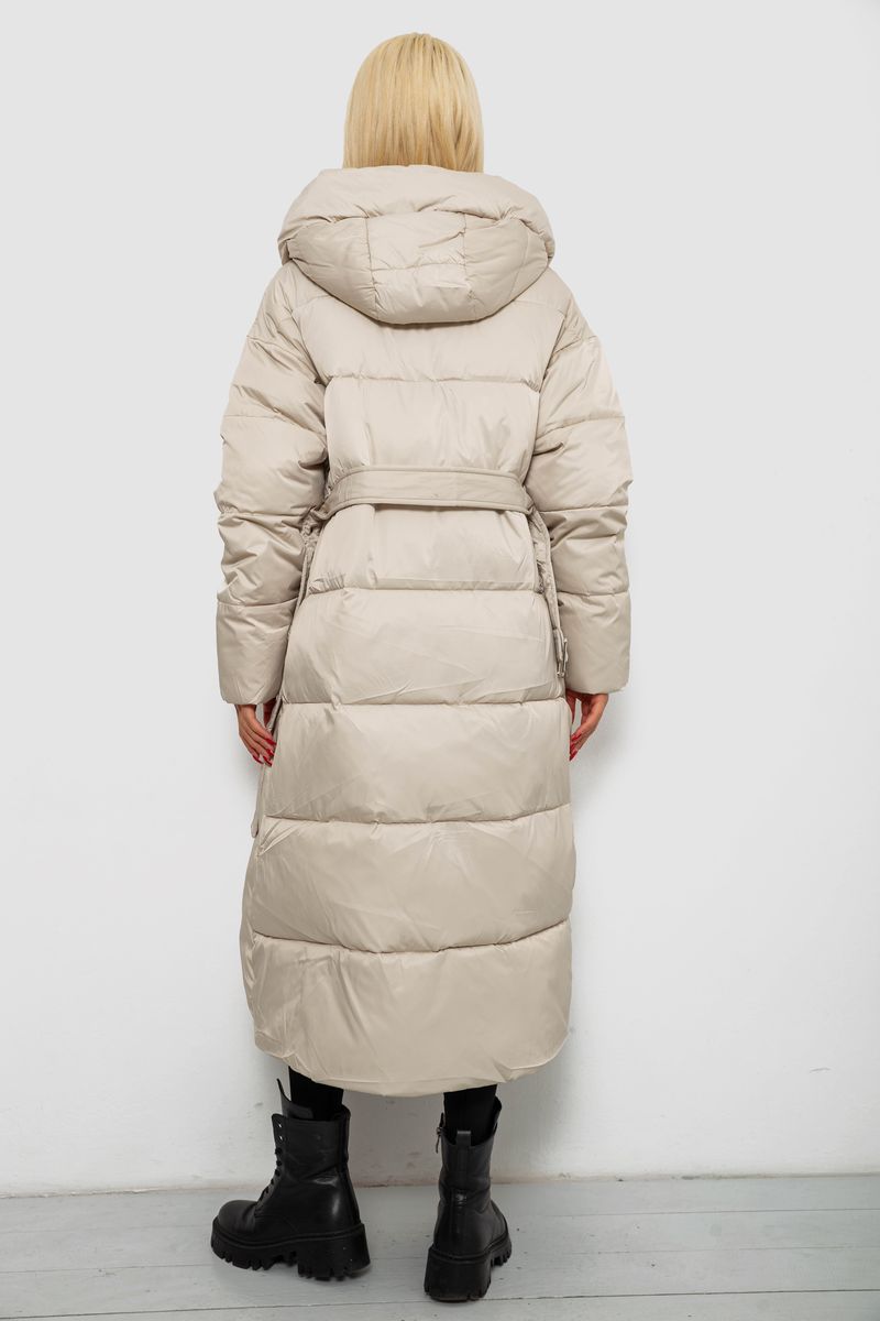 Куртка женская зимняя, цвет светло-бежевый, 244R5618 — изображение 4