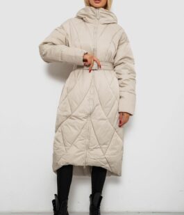 Куртка женская зимняя, цвет светло-бежевый, 244R5618