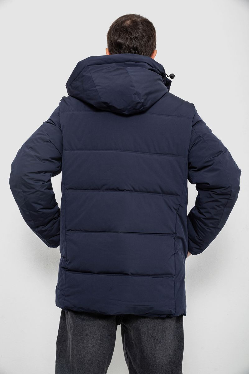 Куртка мужская зимняя удлиненная, цвет синий, 241R2022-21 — изображение 5