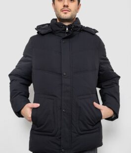 Куртка мужская зимняя удлиненная, цвет черный, 241R2022-21
