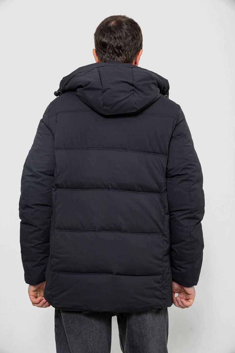 Куртка мужская зимняя удлиненная, цвет черный, 241R2022-21 — изображение 5