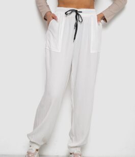 Штаны женские катоновые, цвет белый, 244RLE-075