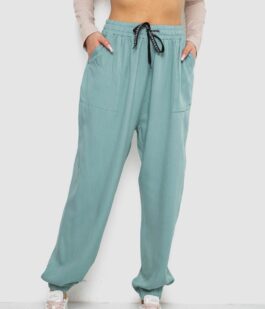 Штаны женские катоновые, цвет оливковый, 244RLE-075