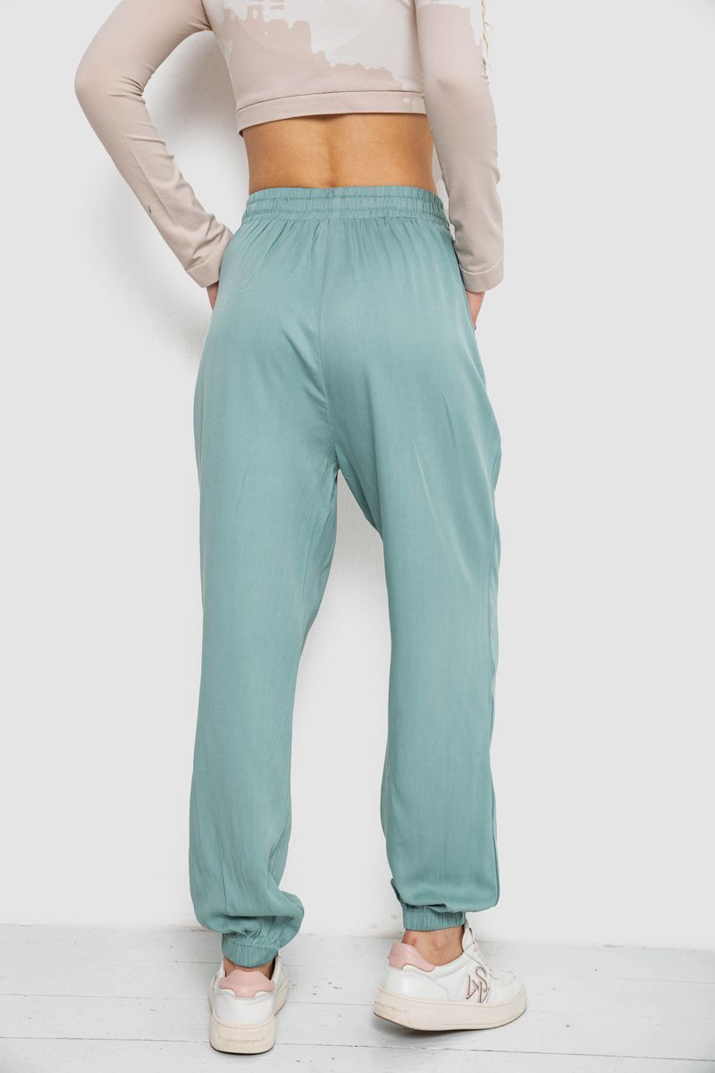 Штаны женские катоновые, цвет оливковый, 244RLE-075 — изображение 4