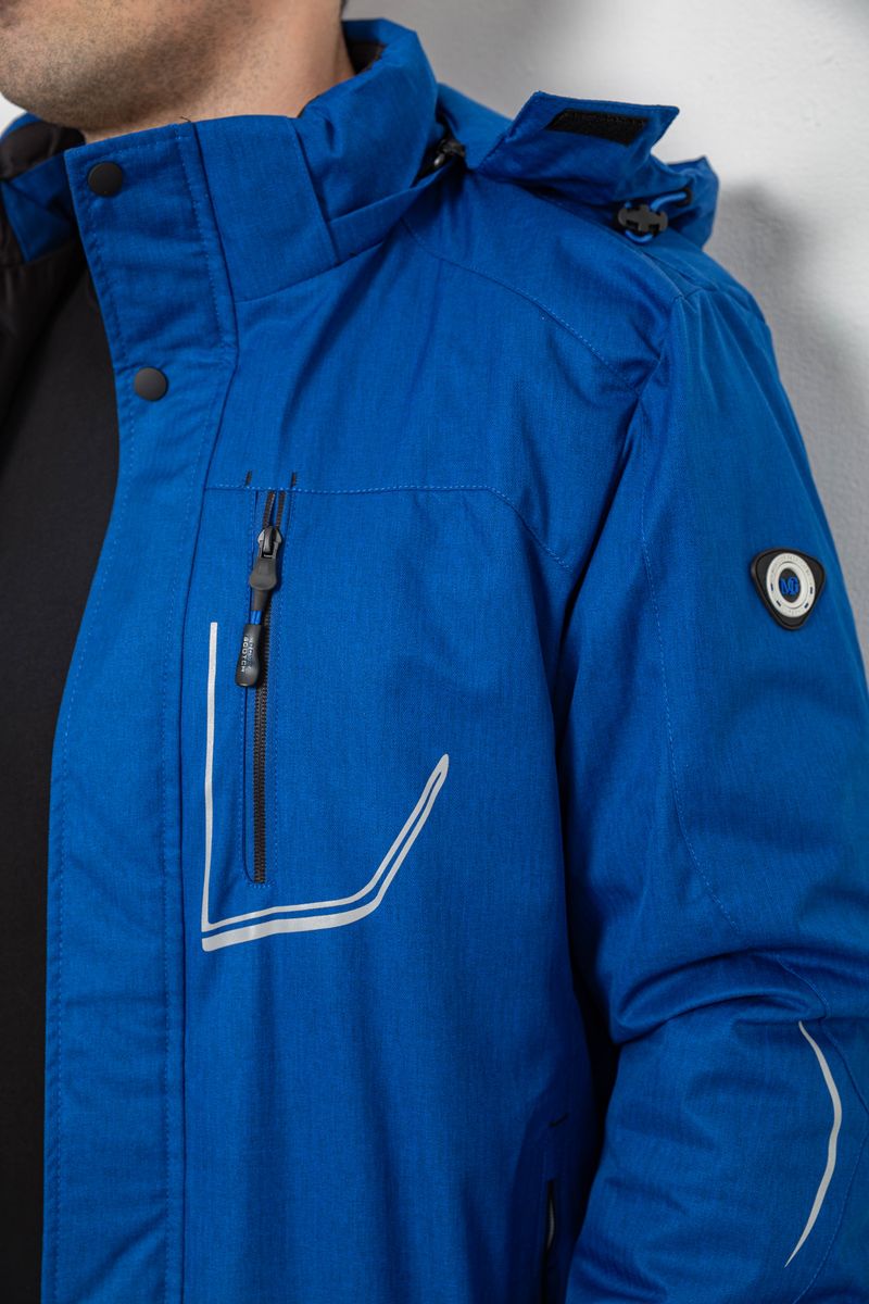 Куртка мужская демисезонная с капюшоном, цвет электрик, 244RZ-2521 — изображение 5