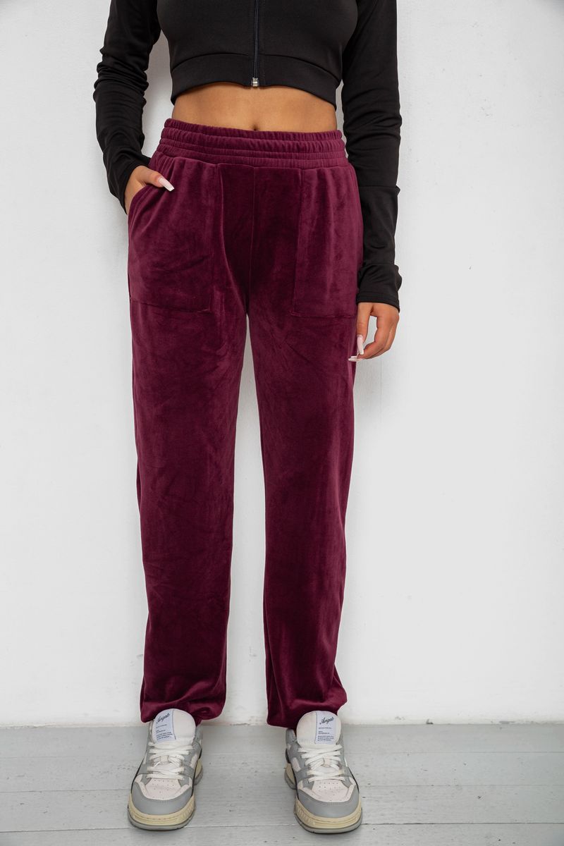 Спортивные штаны велюровые женские на флисе
