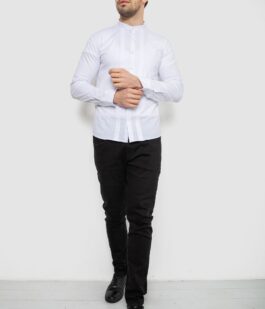 Рубашка мужская однотонная, цвет белый, 186R2033