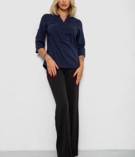 Блуза однотонная, цвет синий, 230R96-15