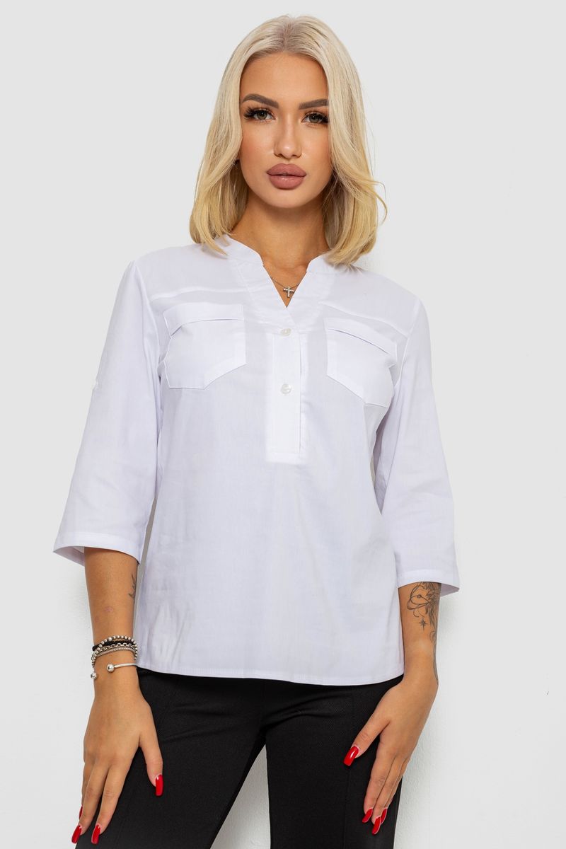 Блуза однотонная