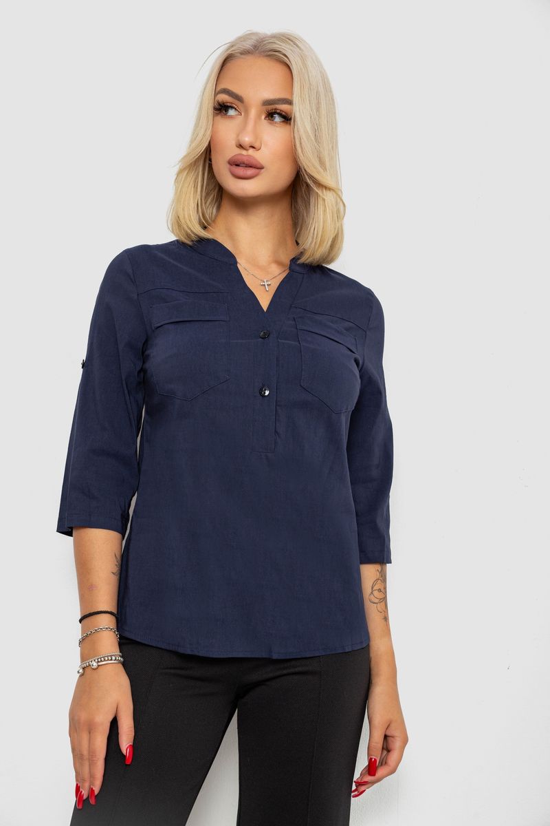 Блуза однотонная