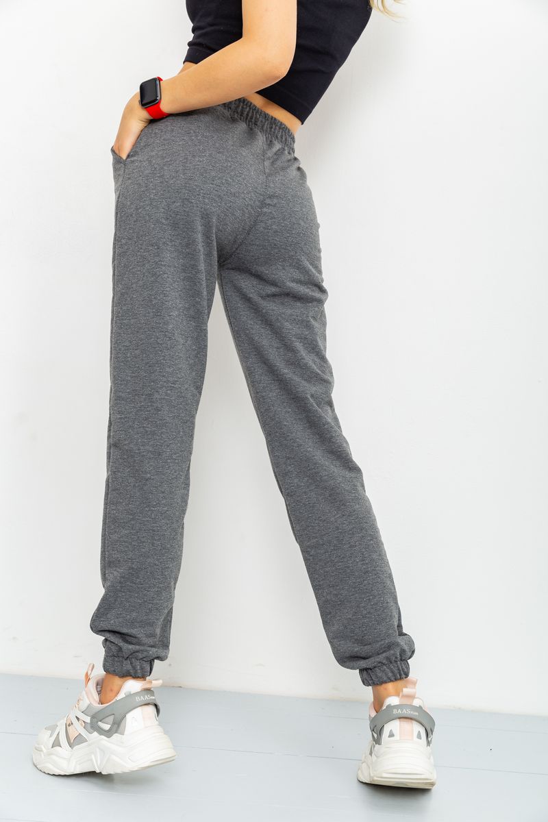 Спорт штаны женские демисезонные, цвет темно-серый, 206R001 — изображение 4