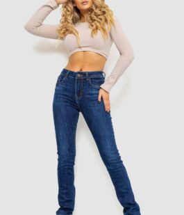Джинсы женские стрейч, цвет синий, 214R1419