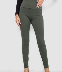 Лосины в рубчик, цвет хаки, 205R606-1