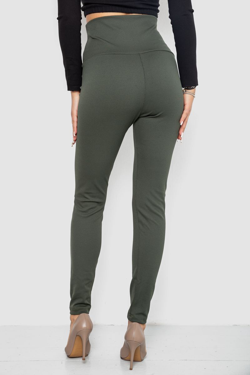 Лосины в рубчик, цвет хаки, 205R606-1 — изображение 4