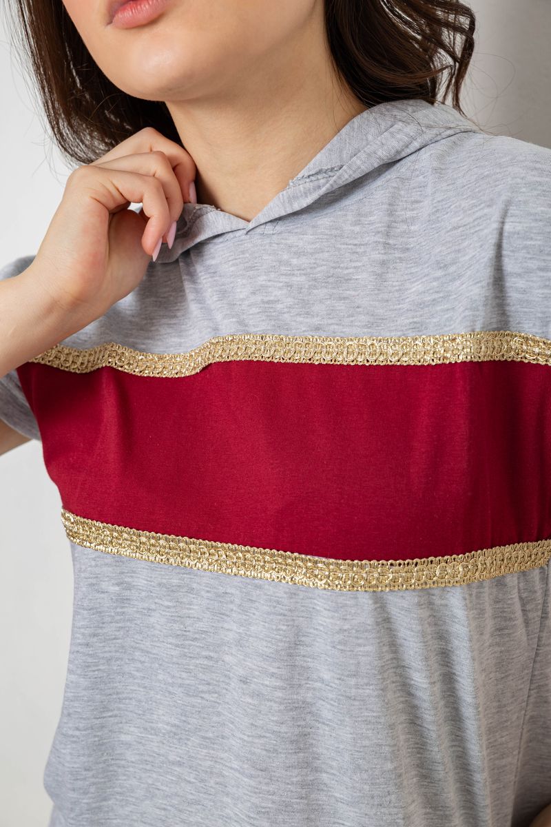 Пижама женская, цвет серый, 243R1488-013 — изображение 5