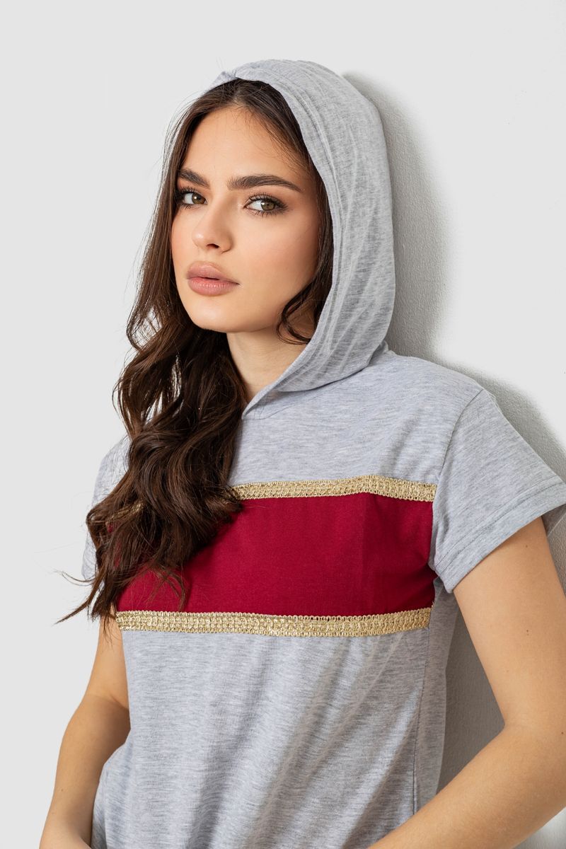 Пижама женская, цвет серый, 243R1488-013 — изображение 7