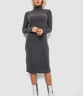 Платье повседневное утепленное, цвет грифельный, 257R115