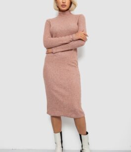 Платье повседневное утепленное, цвет бежевый, 257R115