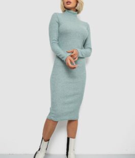 Платье повседневное утепленное, цвет оливковый, 257R115