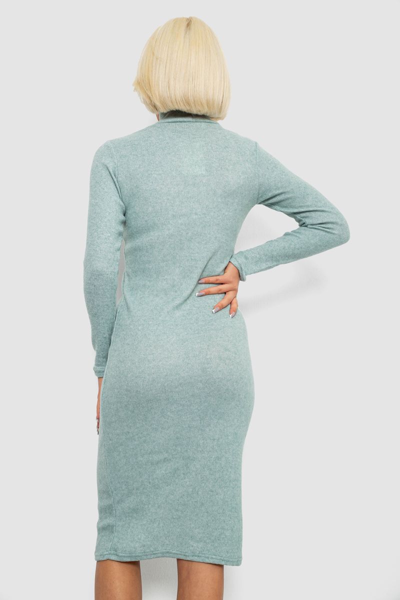 Платье повседневное утепленное, цвет оливковый, 257R115 — изображение 4