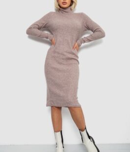 Платье повседневное утепленное, цвет мокко, 257R115