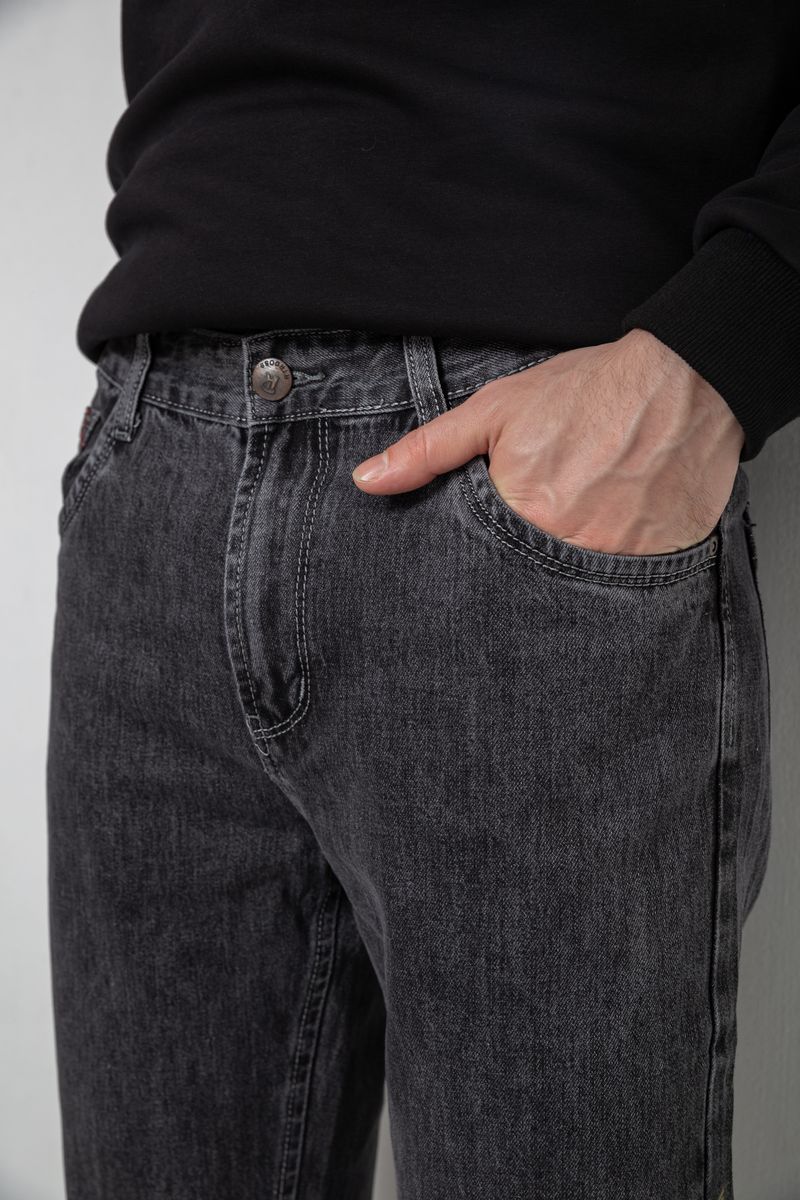 Джинсы мужские демисезонные, цвет серый, 243R8133 — изображение 5