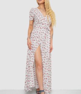 Сарафан на запах софт, цвет бело-красный, 241R173