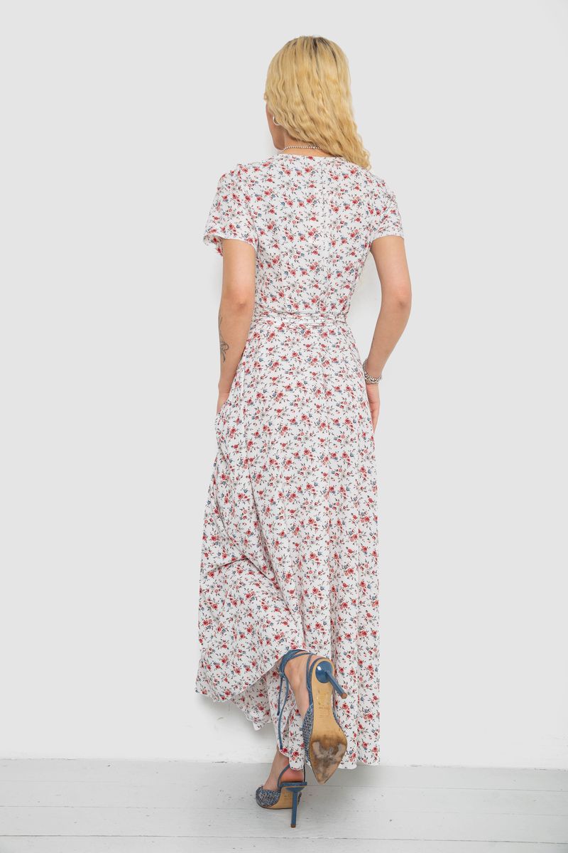 Сарафан на запах софт, цвет бело-красный, 241R173 — изображение 4