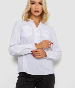 Блуза однотонная, цвет белый, 230R96-10