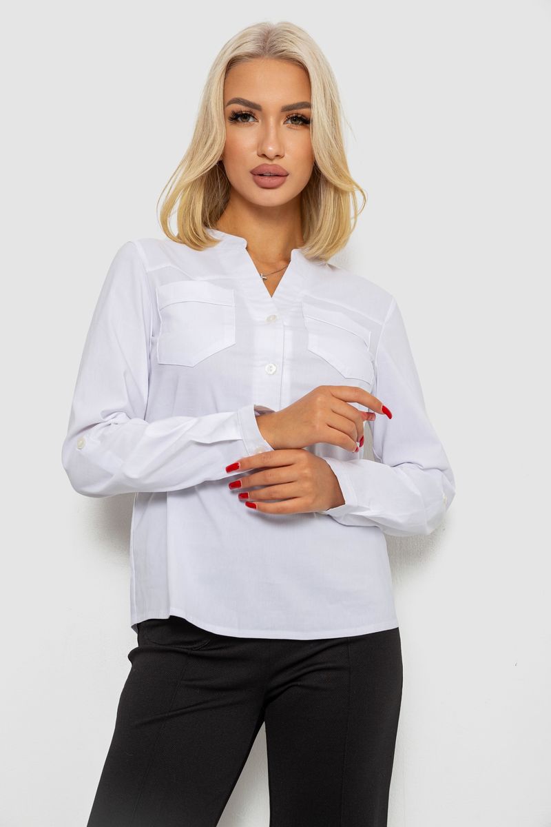 Блуза однотонная