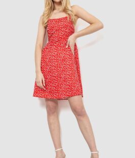 Сарафан с принтом, цвет красно-белый, 129R1056